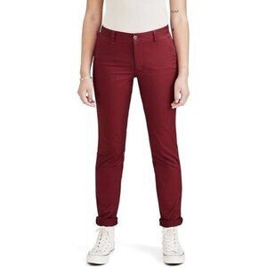 Dockers Women’s Burgundy Cotton Slim Ankle Pants Size 28 Cotton Comfort New